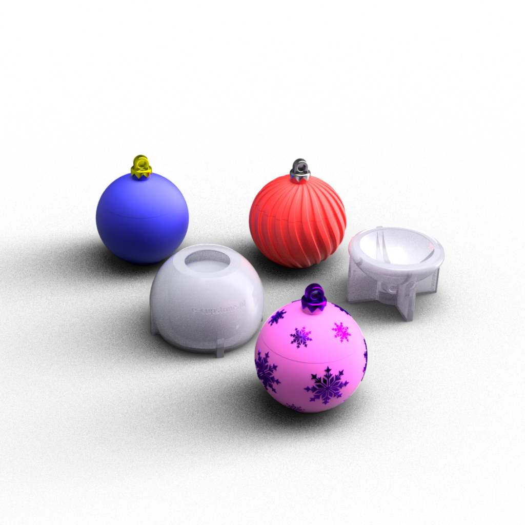 Silikon-Kerzenform in Form einer Christbaumkugel