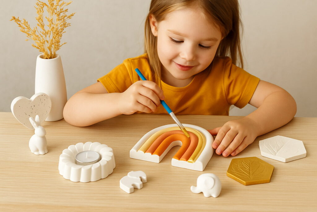 Kreatives Spielen mit Kindern 5 einfache und sichere Projekte - die Gipswelt der kleinen Künstler (DIY mit Polymergips)