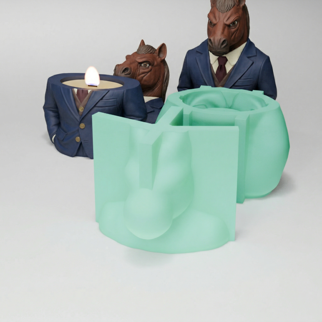 Forma silikonowa Koń Gentleman na świecznik, organizer i figurkę 3D